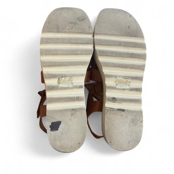 MADEWELL FISHERMAN SANDAL BROWN LEATHER PLATFORM SIZE 8 1/2. - Picture 8 of 8